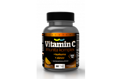 SALUTEM Pharma Vitamin C 500 mg immun complex + turmeric + ginger 60 tbl.